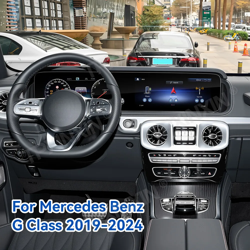 

12.3'' Двухэкранный автомобильный мультимедийный проигрыватель для Mercedes-Benz G500 G550 G63 G580 2016-2024, GPS-навигация, CarPlay