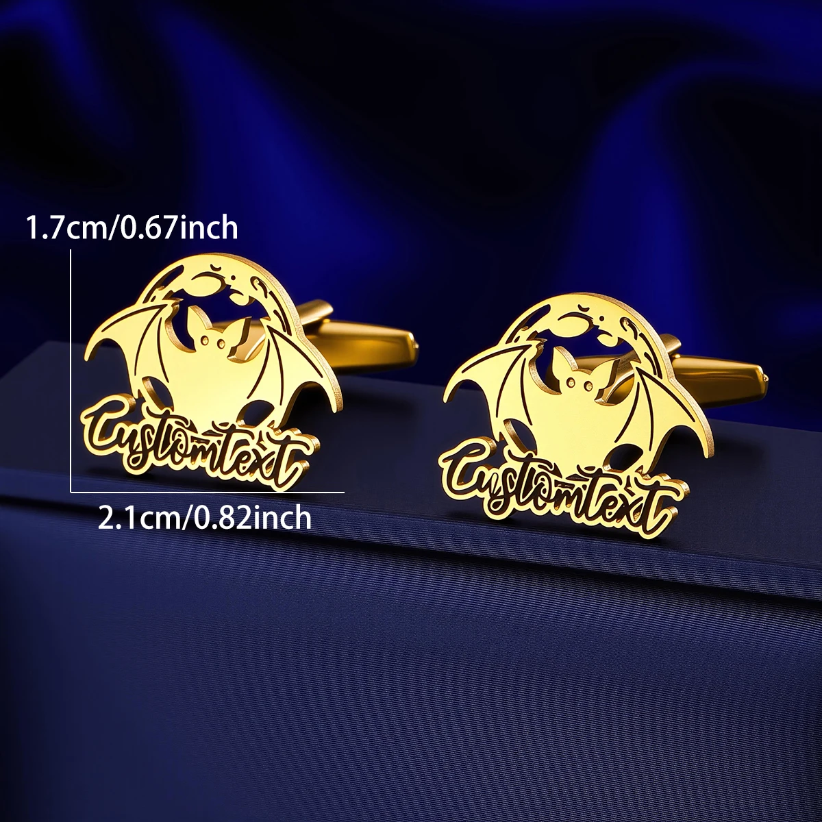 Custom Name Men's Bat Cufflinks Custom Suit Shirt Stainless Steel Buttons Sports Jewelry Gifts view 6