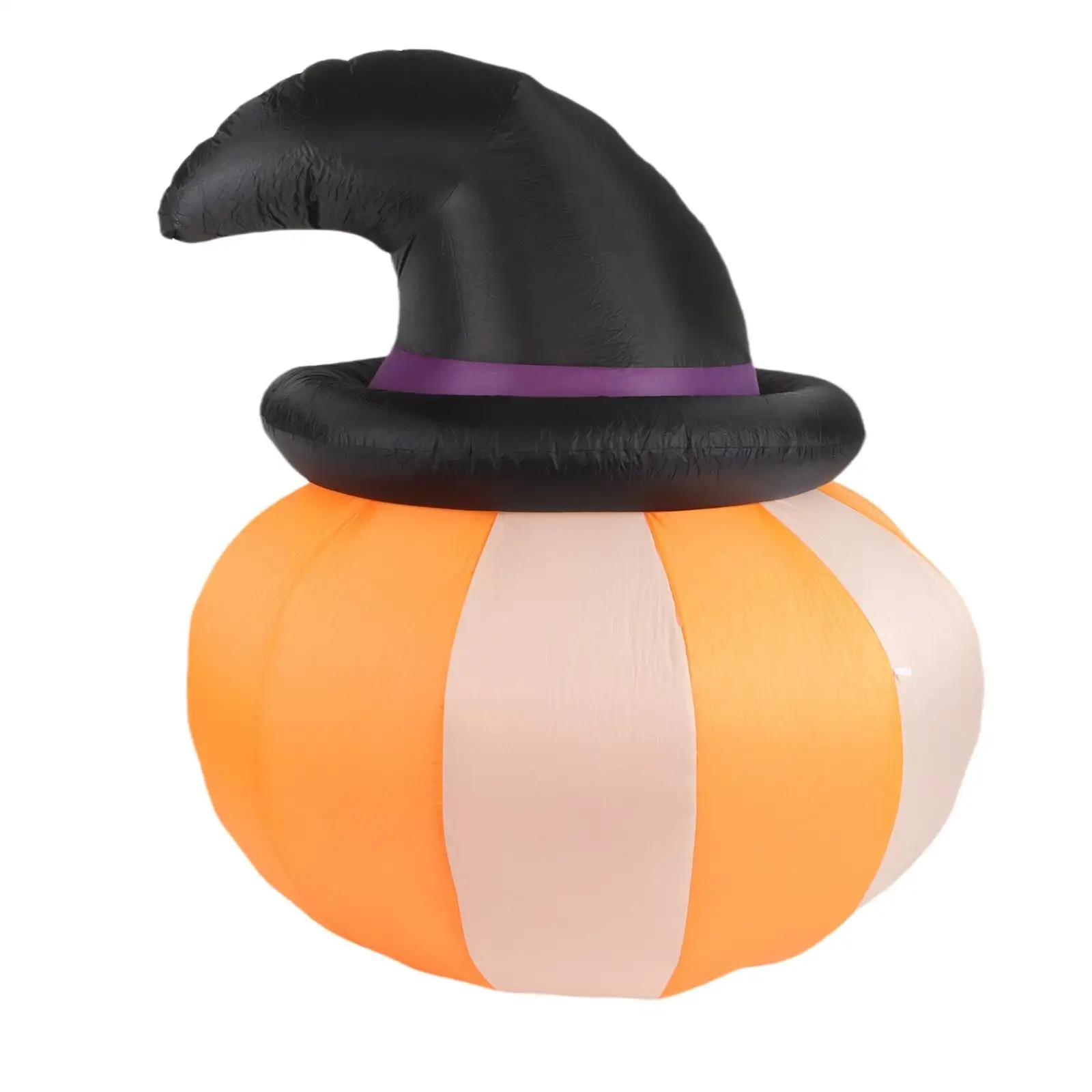 Large Inflatable Halloween Pumpkin with Witch Hat for Outdoor Decoration Festival Figurine for Yard Lawn Porch Spooky Display