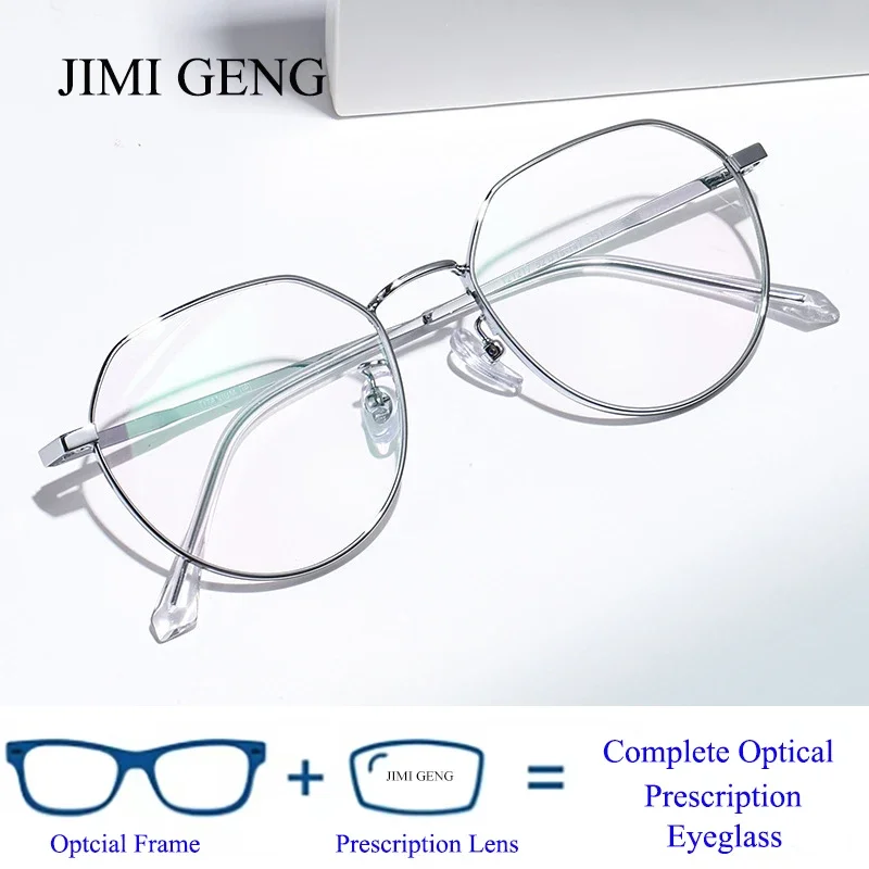 

Round Glasses Frame Myopia Women Prescription Eyeglasses Anti-blue Light Ultra-light Titanium Fashion Eyewears 2025 New Arrival