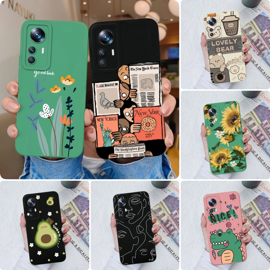 New Cover For Xiaomi 12 Pro Lite Ultra Case Cartoon Soft Liquid Silicone Upgrade Protection Phone Bumper For Xiaomi12 Shell Gift