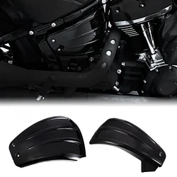 GLOSS BLACK SIDE FAIRING BATTERY COVER FOR HARLEY SOFTAIL STREET BOB FXBB LOW RIDER S HERITAGE CLASSIC 2018-2023