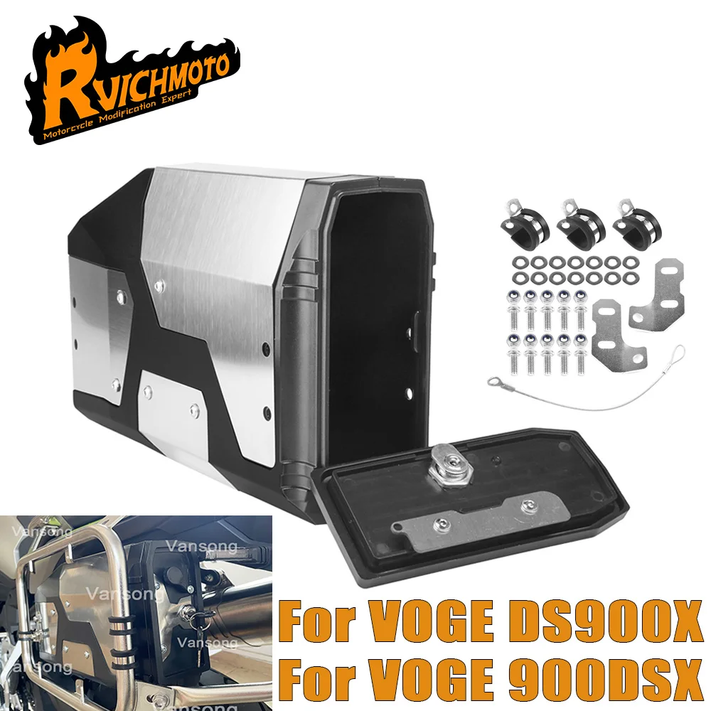Motorcycle Aluminum Toolbox Left Side Waterproof Tool Box For VOGE DSX900 DS900X 900 DSX 900 DS900 Decorative Toolbox 4.2 Liters