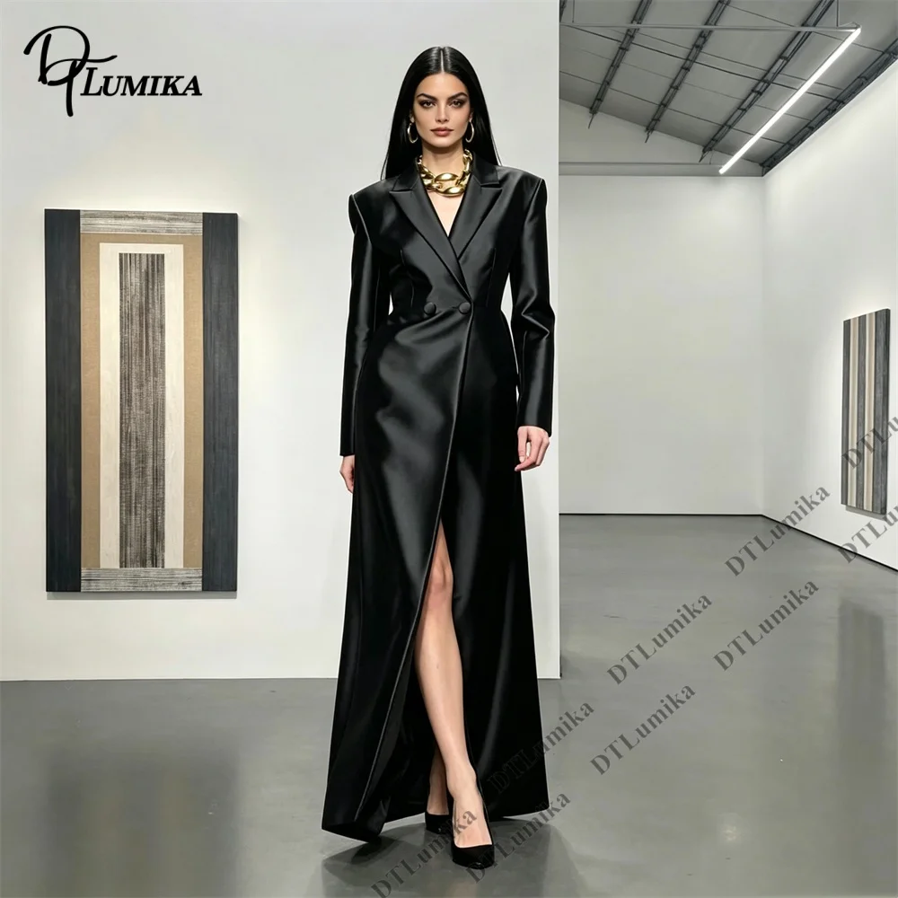 Luxury Satin Long Suit Coat for Men, Double Breasted Glossy Pageant Suit Jacket Customized Plus Size Party Suit Coat Many Colors