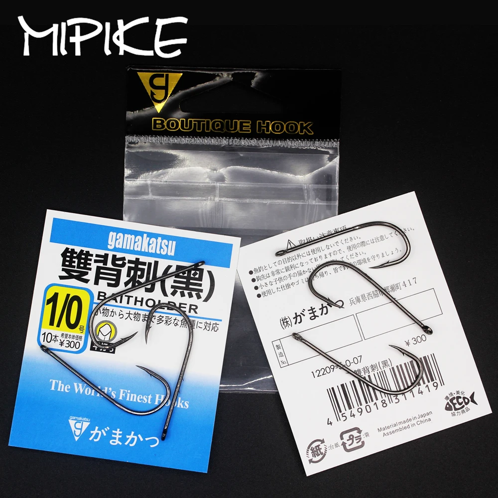 Gamakatsu Baitholder  Fishing Hooks Fishhook Size #1/0-#14 Carp Fishing Hooks Jig Big Barbed Hook High carbon Jig salt hooks