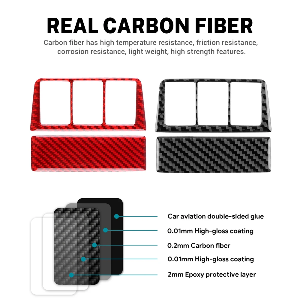 Real Soft Carbon Fiber Sticker For Toyota RAV4 2006 2007 2008 2009 2010 2011 2012 LHD Car Headlight Switch Frame Interior Panel