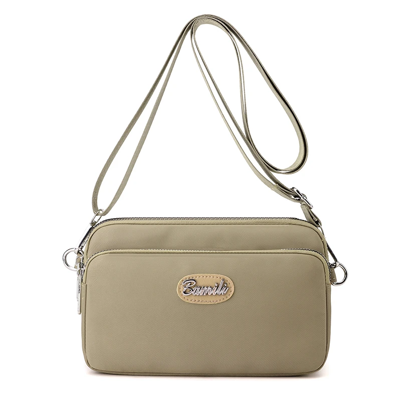 

2025 Mini Messenger Bag Women's Trendy Solid-Color Nylon Shoulder Bag Stylish Chain-Strap Crossbody Bag for Women сумка