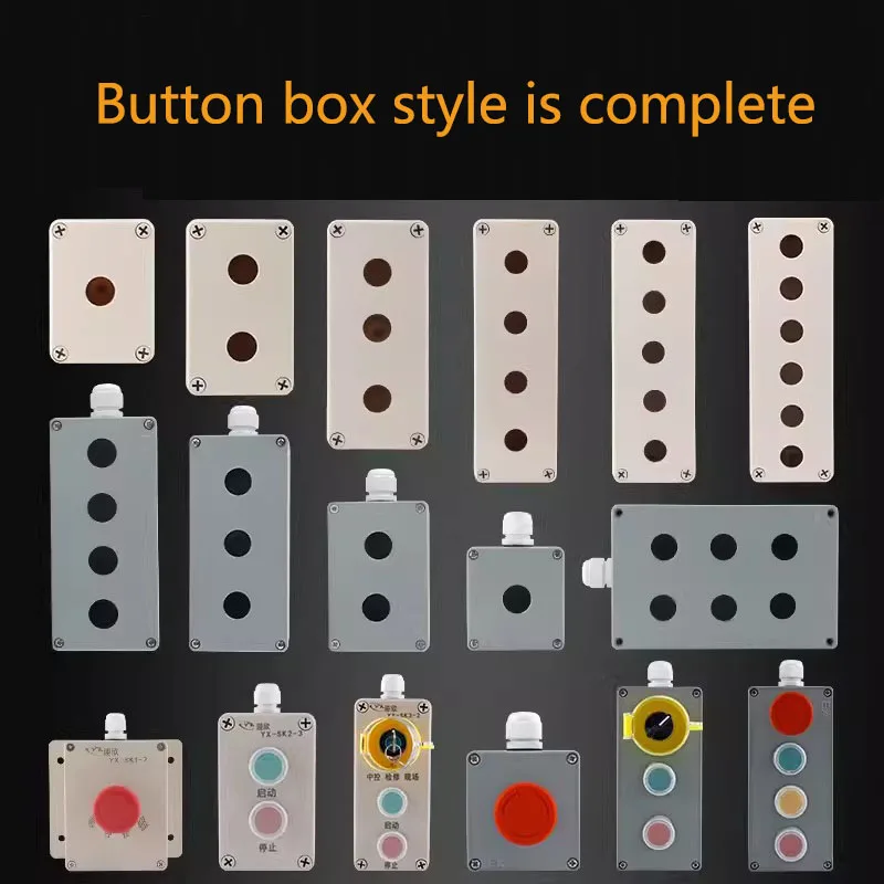 Waterproof Cast Aluminium Button Box Explosion-proof Industrial Switch Box Electric Power Control IP67 Junction Box Open Hole