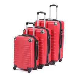 (5) Customized New ABS Material Universal Wheel Suitcase with Simple and Large Capacity