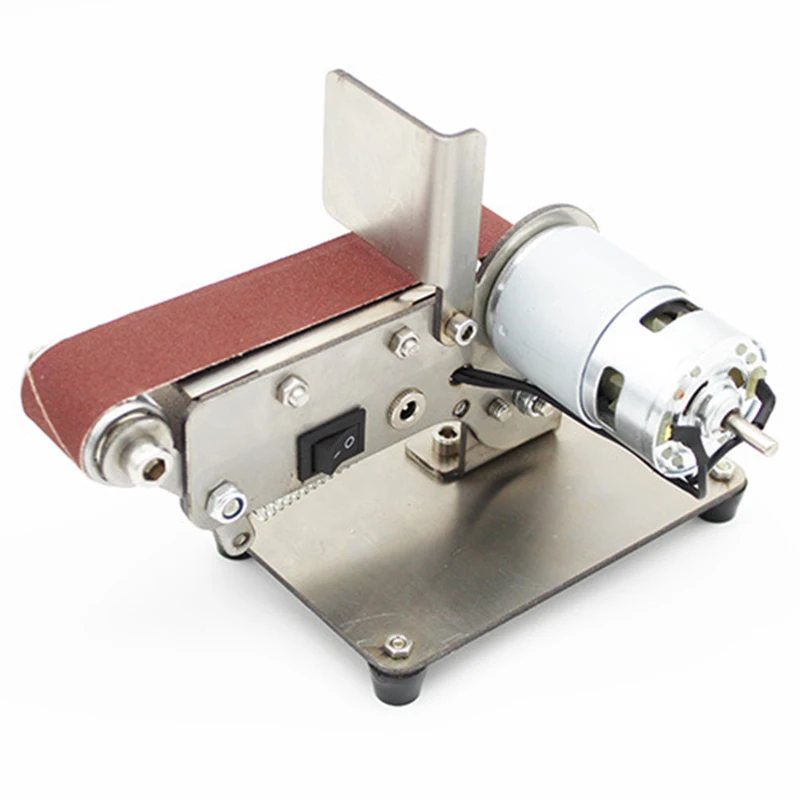 110V/220V New DIY Mini Belt Sander Polishing Grinding Machine Cutter Edge Sharpener 0-90° Adjustable Woodworking Power Tools