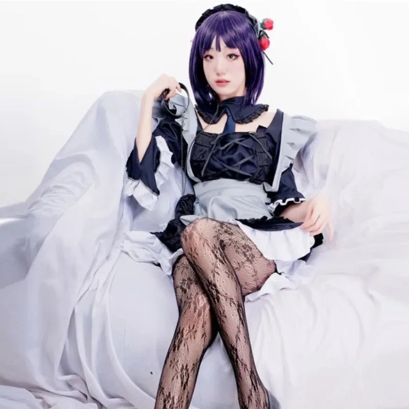 Anime My Up Darling Costume wig Maid Cosplay Dress Halloween Kitagawa Marin Kuroe Shizuku Suitx;2'a,6.h;8'v,