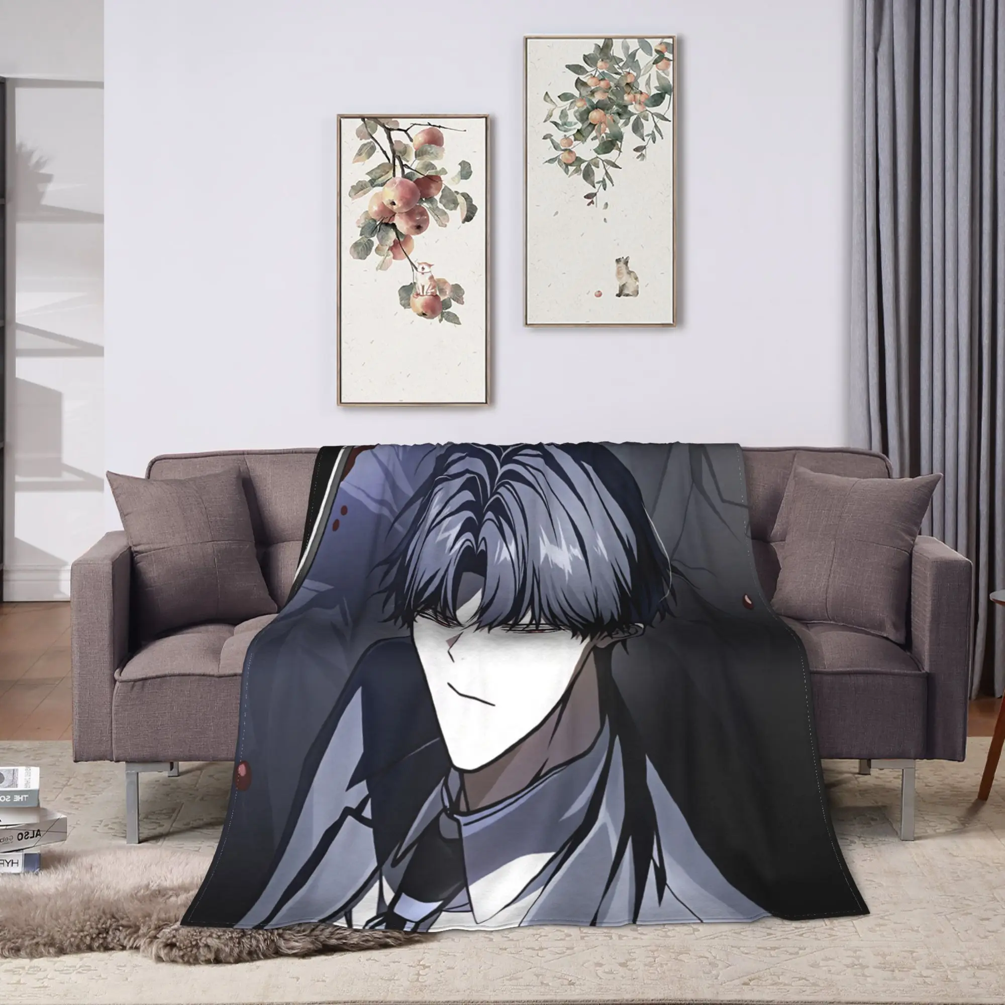 K-Kim S-Soleum Novel GSGW Blankets  Soft Funny Plush Throw Blanket For Home Decor Airplane Travel Flannel Bedspread Bed Cover