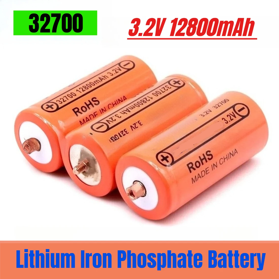 

3.2V 12800mAh 32700 Lithium Iron Phosphate for Emergency Lights Portable Energy Storage Power Supplies