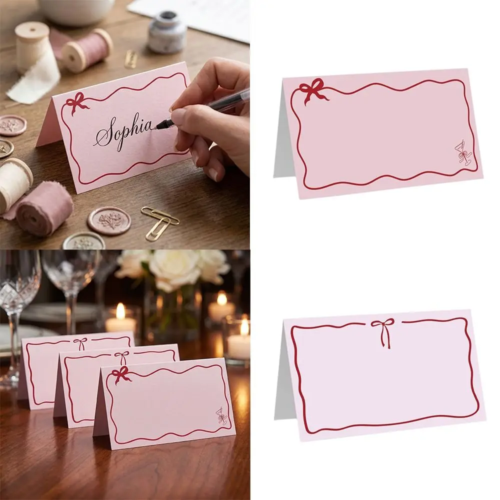 Segnaposto Matrimonio Pieghevoli con Design a Farfalla Rosa - Eleganti Segnaposto da Tavolo per Matrimonio Stile Pagine