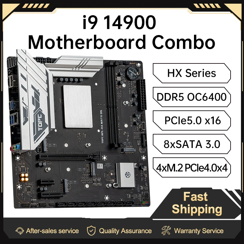 

Игровая материнская плата TOPC Intel Core 14900HX DDR5 6400 МГц PCIe5.0 4×M.2 8×SATA 2.5G LAN Type-E USB4 / OpenClaw