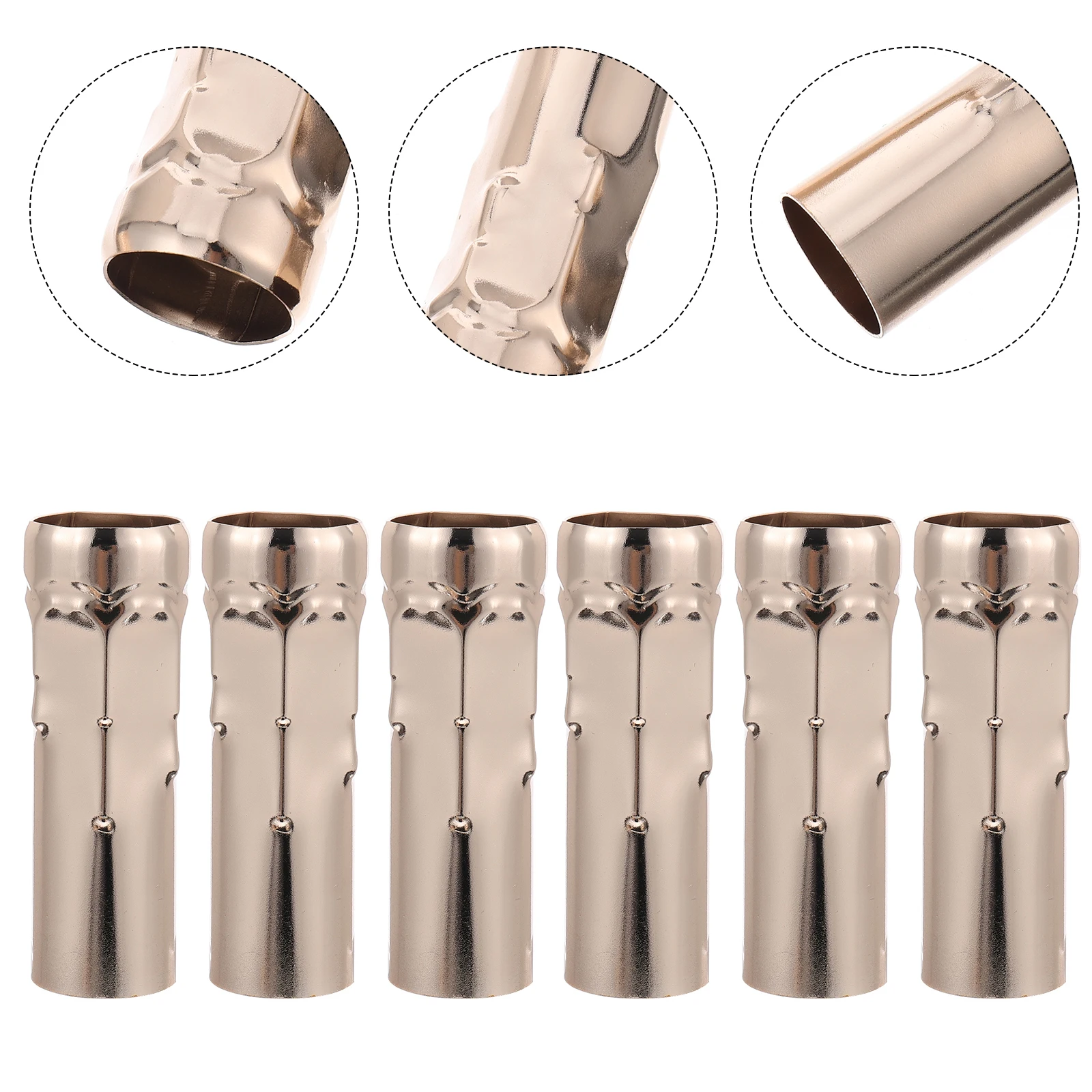 

6pcs European Crystal Chandelier Candelabra Socket Cover Lamp Holder Tube Accessories E14 Base Retro Style