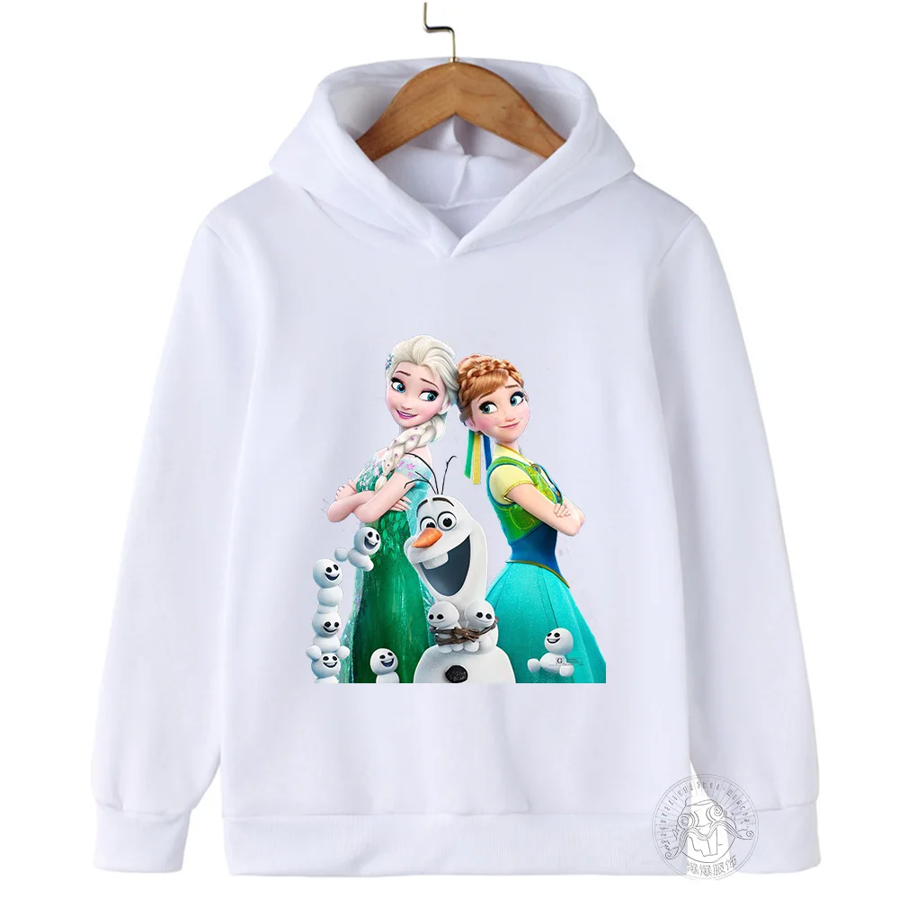 Girl Hoody Clothing Spring autumn Long Sleeves for Children\'s Hoodies Girl Tops cartoon Frozen Elsa Sweatshirt Kids Clothes