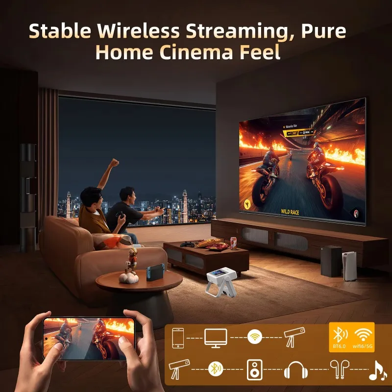 XBJ A5Pro Smart Double Touchscreen Projector 1080P HD Projector