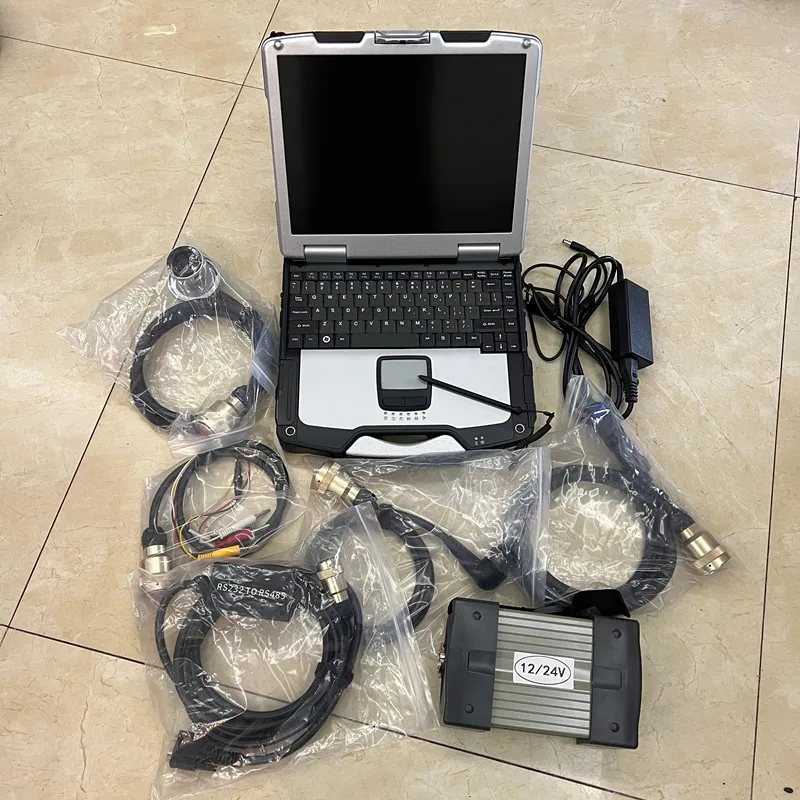 Mb Star C3 Cables Full Set Diagnostic Tool with Newest Software 120gb Ssd Super CF31 Laptop 4g Ready to Use 12V 24V