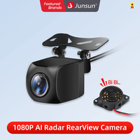 Junsun Car Rearview Camera AHD 1080P Radar Alarm WaterProof 145° Wide-Angle Reverse Backup AI Smart Camera