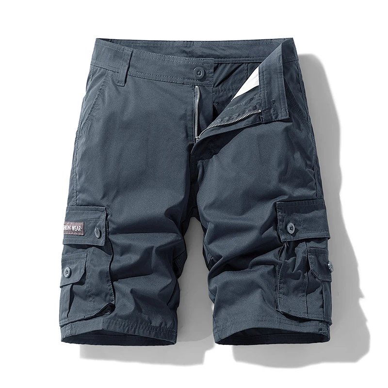 Neue Männer Casual Shorts Outdoor Lose Mode Mehrere Taschen Cargo-Shorts Sommer Einfachheit Solide Komfort Sport Shorts Männer