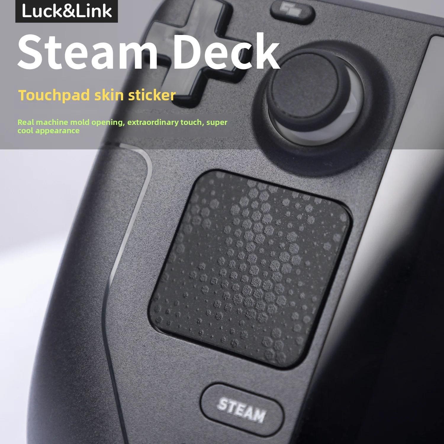 Anti-Slip Touchpad Protector Sticker For Steam Deck, Honeycomb Texture Decal, Enhanced Grip & Control Gaming Accessory