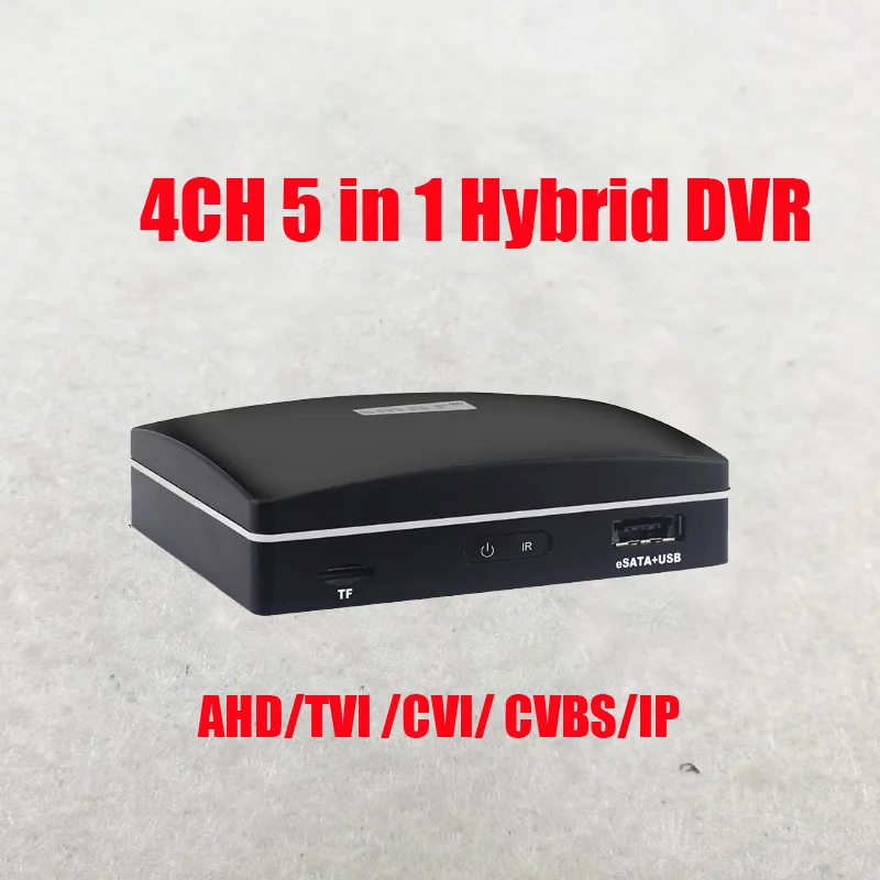 

Mini 4CH AHD TVI CVI CVBS IP 5 in 1 Hybrid HD Mini DVR for 720P/1080PHD IP Camera ONVIF HD Network Video Recorder with HDMI