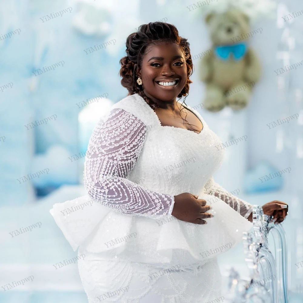 Suknie ślubne cywilne, zdobione kryształkami, proste, na wieczór panieński, z długim rękawem, dekolt w serce, szyte na miarę, vestido de novia boda civil