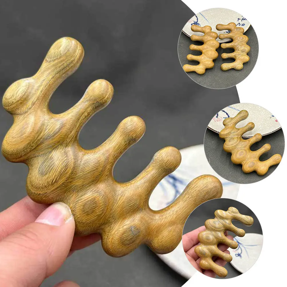 

Массажная расческа Гуаша из сандалового дерева с широкими зубьями для массажа кожи головы, снятия головной боли, снятия зуда, разглаживания волос и акупунктурной терапии