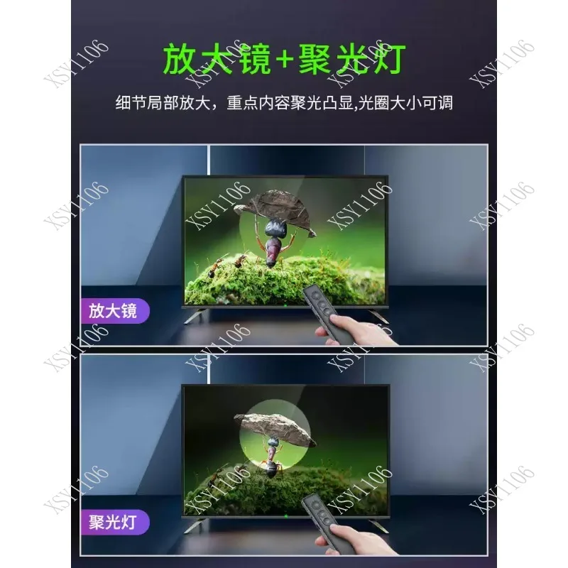 

Wireless PPT Flip Pen Green Laser Pointer LED Screen Projector Compatible Multimedia Classroom Presentation Tool