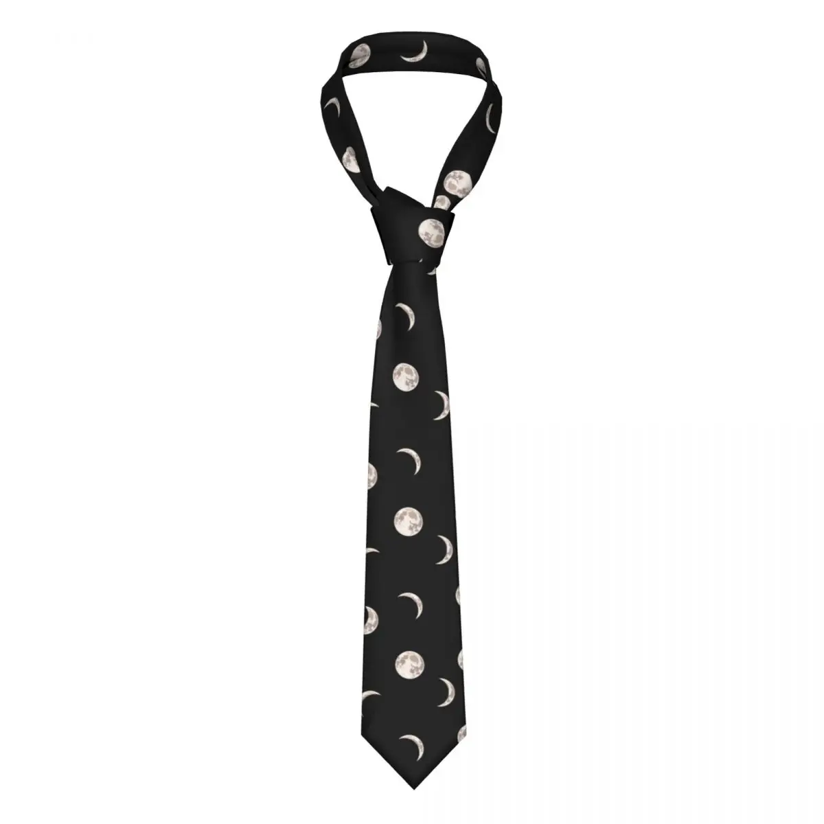 

Mens Tie Classic Skinny Moon Night Sky Neckties Narrow Collar Slim Casual Tie Accessories Gift