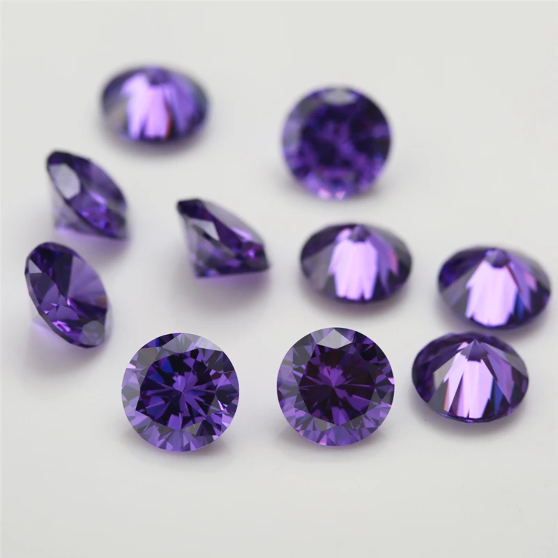 50pcs/100pcs Size 4.0mm 5.0mm 6.0mm 5A Round Cut Various Color CZ Stone Loose Cubic Zirconia Synthetic Gemstone for Jewelry