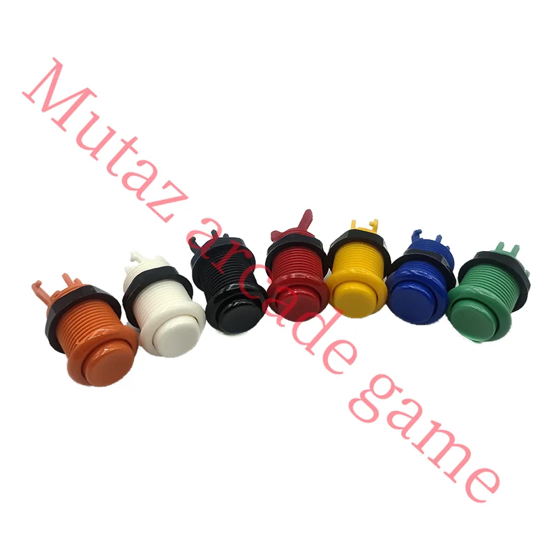 6 stks/28mm Amerikaanse happ Stijl Arcade Drukknop voor game machines 12 V Concave Plastic Schakelaar Knop