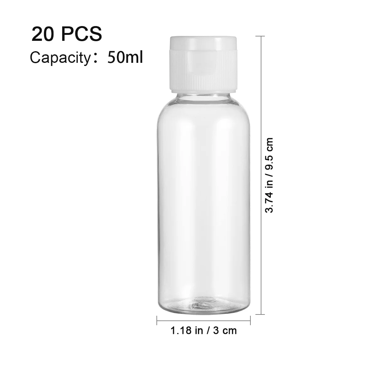 

20Pcs Butterfly Flip Cap Travel Bottles Portable Refillable Plastic Containers for Shampoo Lotion Toiletries Shampoo Container