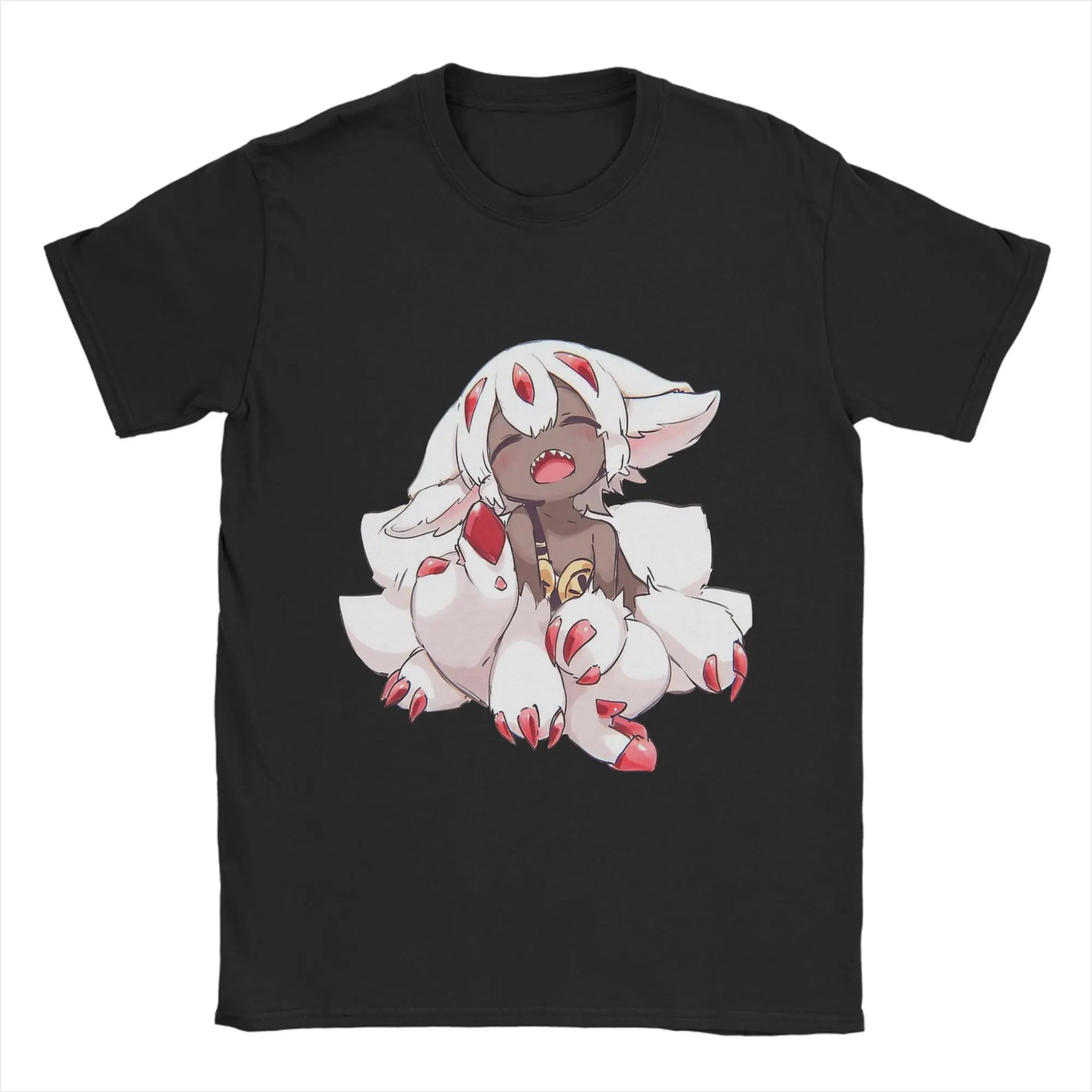 Men T-Shirt Made in Abyss   Vintage Cotton Tee Shirt Short Sleeve  Faputa T Shirts Crew Neck Clothing Birthday Present