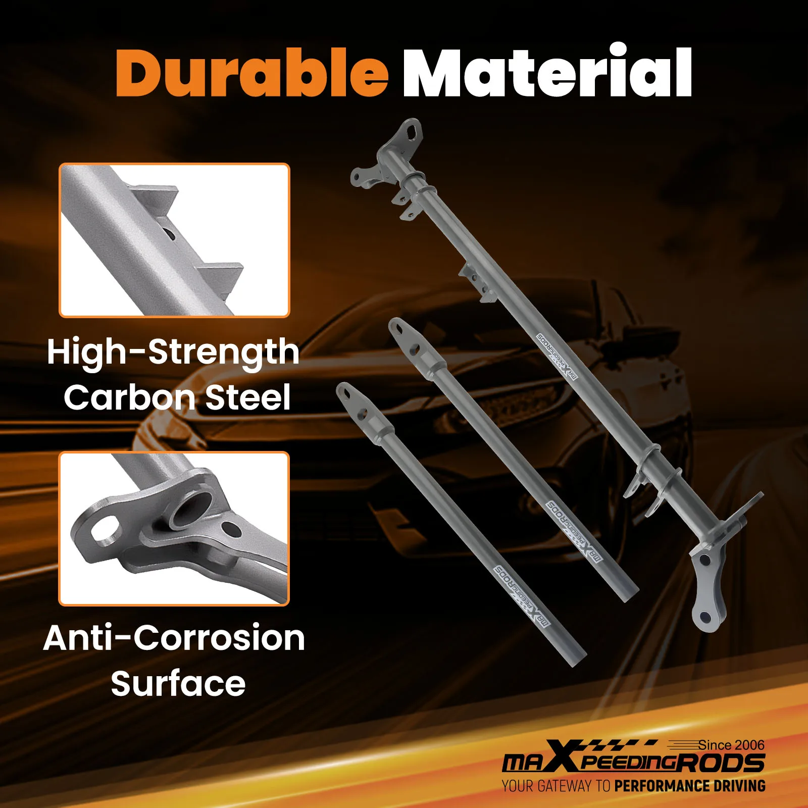 Honda Civic CRX 1988-1991용 서스펜션 전면 견인 제어 하부 타이 바