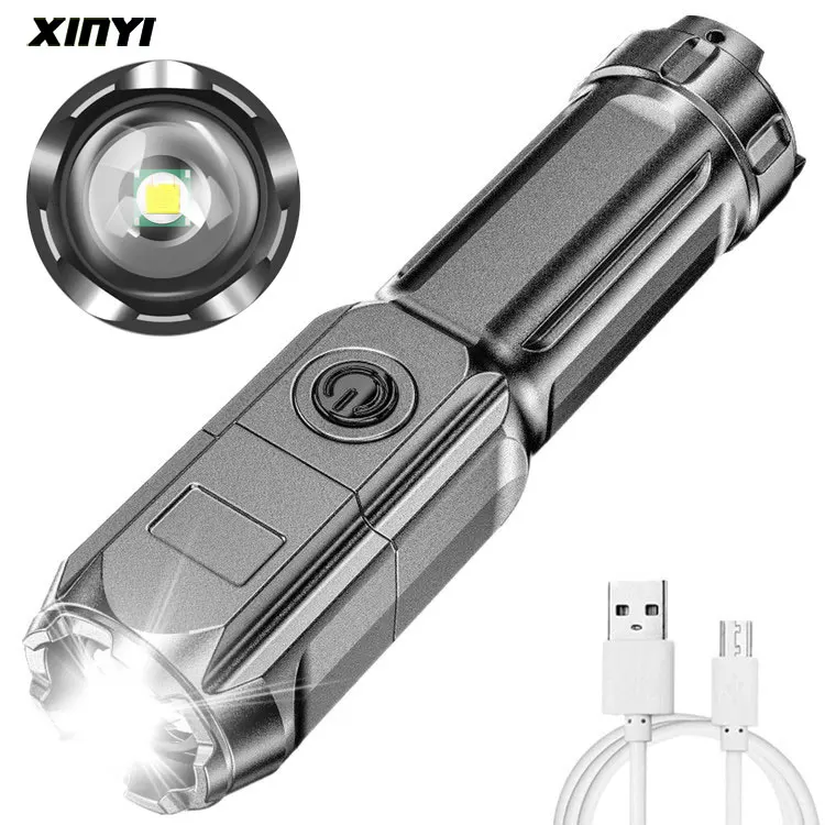 New Style USB Rechargeable T6 LED Mini flashlight ZOOM Led Flashlight Night Walking lighting Car Maintenance work Torch