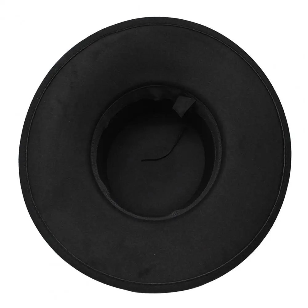 Wide Brim Fedora for Women Wedding Guest Fashion Hat Wide Brim Wool Felt Hat for Women Vintage Flat Top Fedora with Faux Pearl
