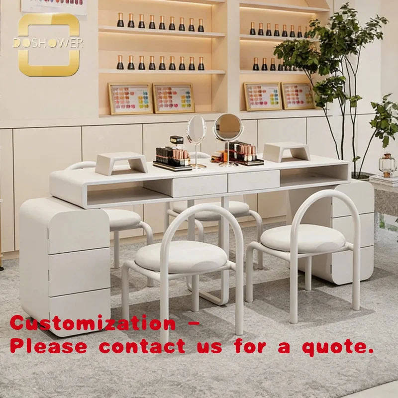 

Customize.Custom Color and Style Manicure Table with Compartment and Dust Collector Beauty Studio and Nail Studio Fur