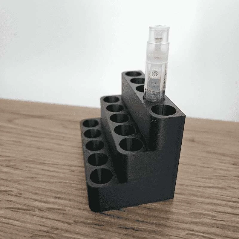 3 Tier Bottle Display Rack 12mm Hole Cosmetic Vial Holder Perfume Spray Organizer Desktop Stand for Mini Fragrance Bottles