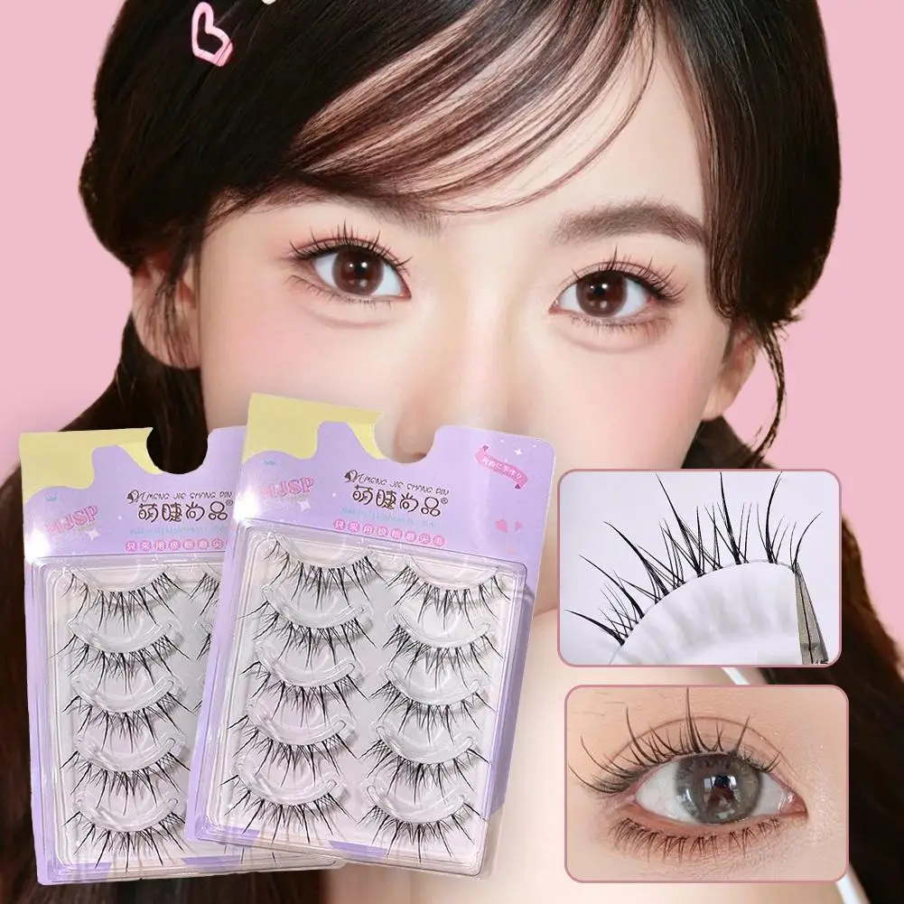 Sunflower Fairy False Eyelashes Natural Thin Stem Manga Korean Makeup False Eyelashes Style Extension Eyelash Tool Makeup L H1H1