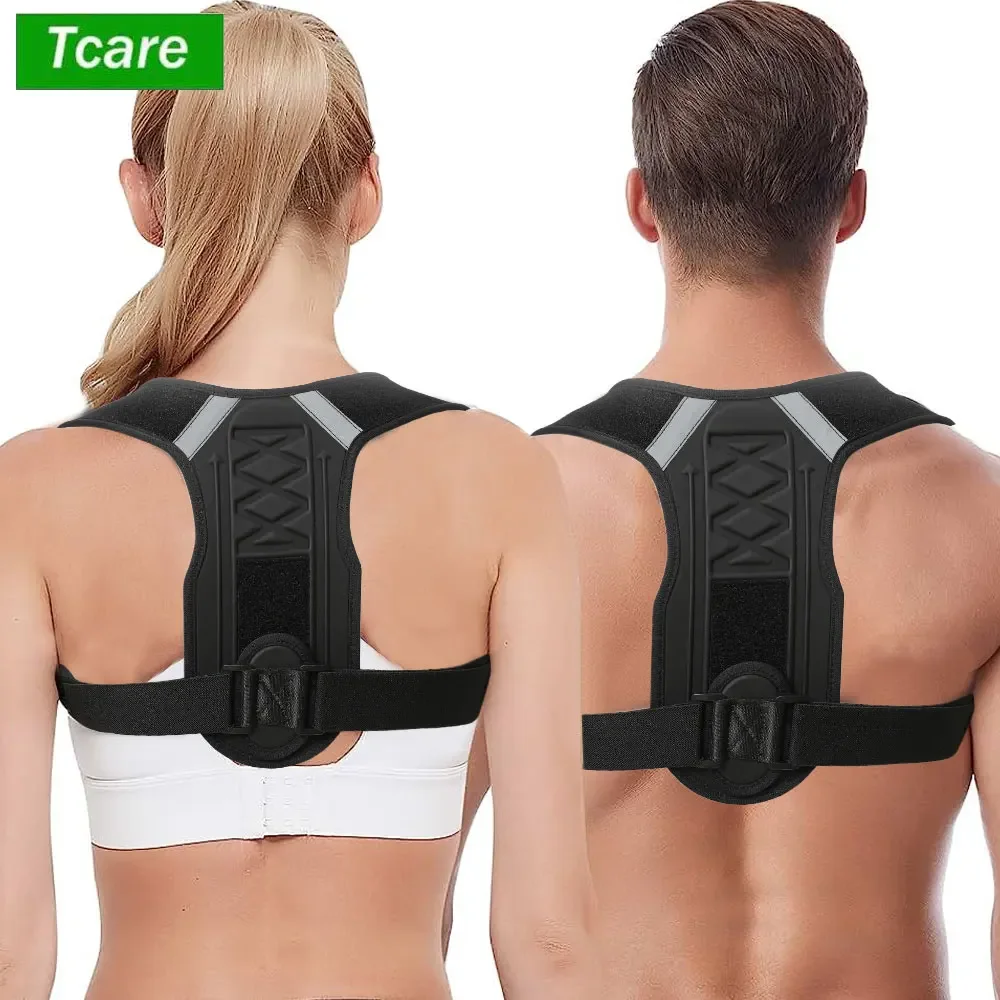 Adjustable Upper Back Brace, Breathable Back Support Straightener, Providing Pain Relief From Lumbar, Neck, Shoulder, Clavicle