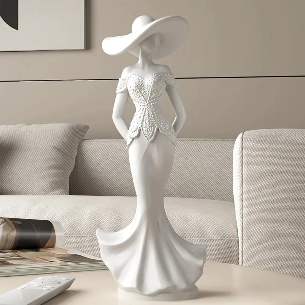 Advanced Sculpture Figurines Creative Spring Breeze Phantom Character Art Ornament Living Room Study Figure Statue Decoration