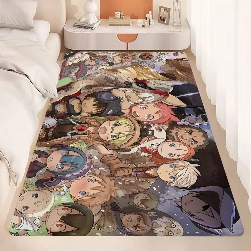 Anime Made in Abyss Character Collection Non Slip Flannel Floor Mat Home Decor Soft Plush Area Rug