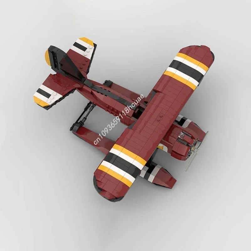 669 elementów MOC WAKO CRIMSON HAWK Model Lotniska Miejskiego Klocki Konstrukcyjne Zabawka Architektura Składanie Prezent Świąteczny DIY Klocki Urodzinowe