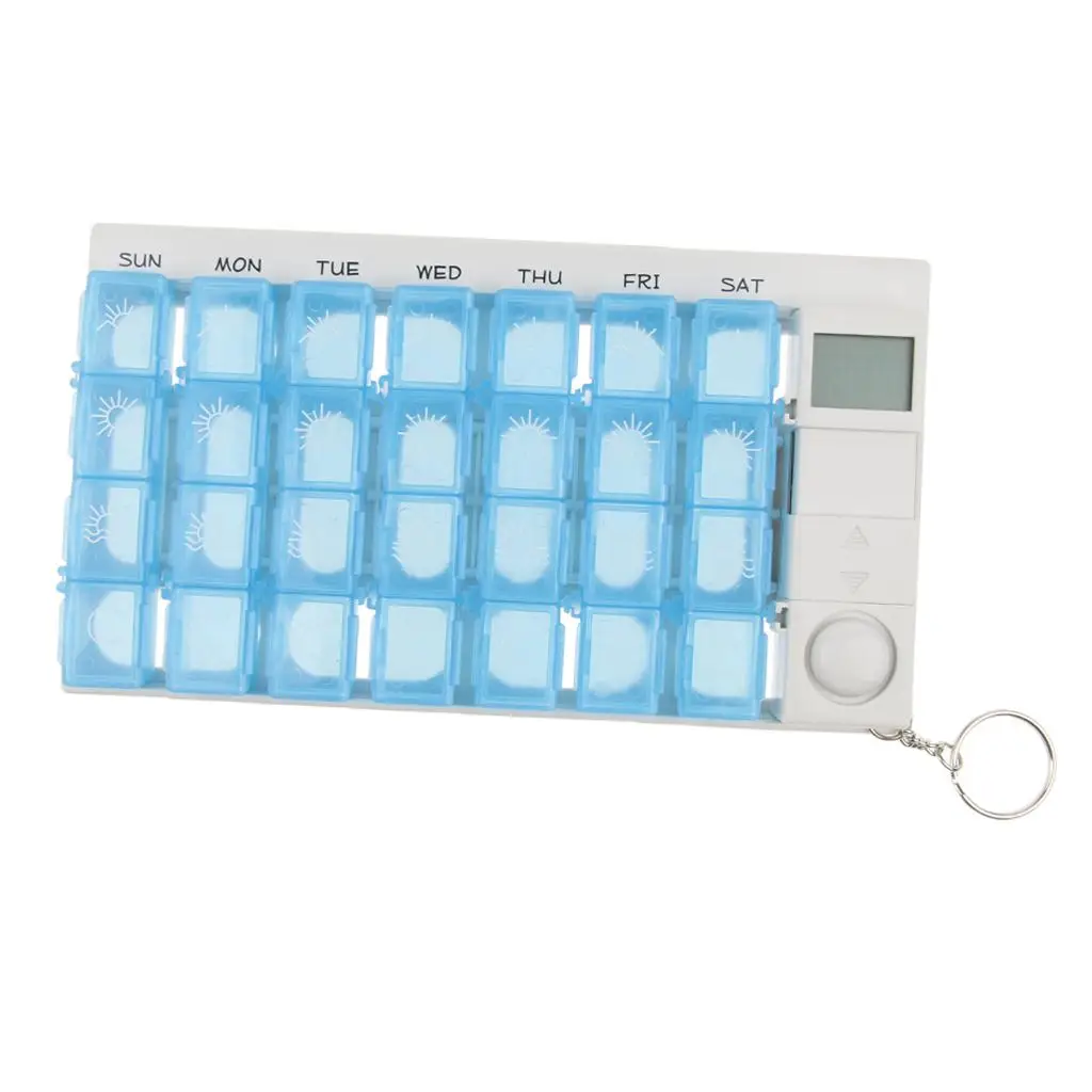 Elderly Home Electronic Reminder Timer Alarm Medicine Box 7 Day Pill Case