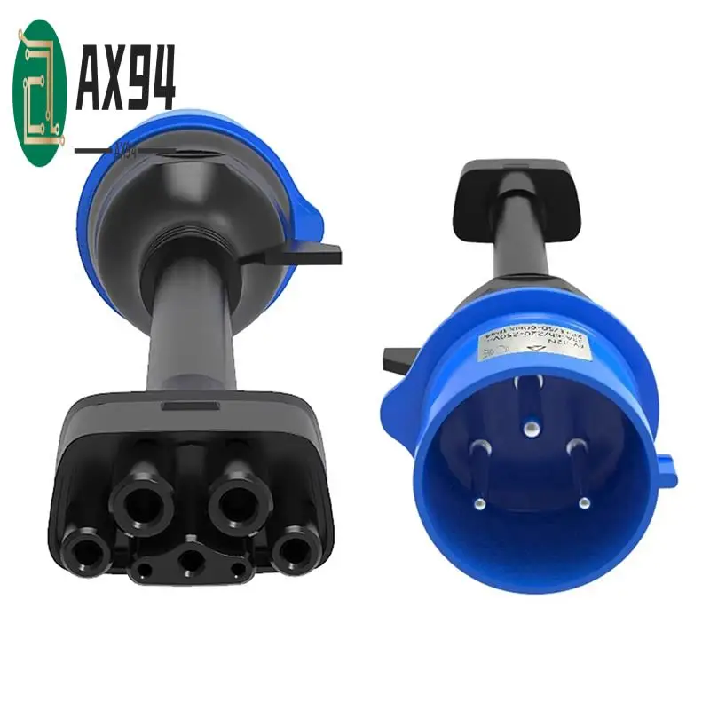 

AX94-For Tesla Model 3 Pin CEE Adapter For Tesla Model X S Y Gen 2 Ev Charger Extension Cord Connector 240V Outlet 32A 10 In