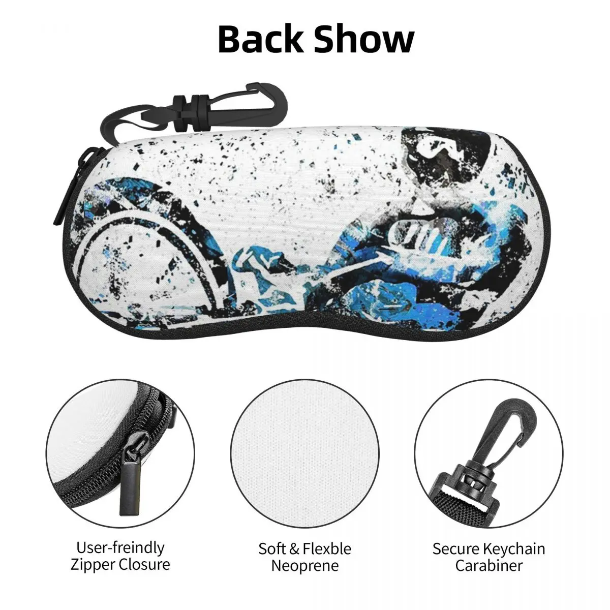 BMX ライダー BMX バイクシェルメガネケースポータブルサングラスボックス女性男性ソフト眼鏡バッグポーチ