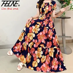 Vestidos Robe Maxi Long Sexy Dress Women Summer Indian Clothes Bohemian Cotton Print Floral Boho Korean Fashion Style Casual