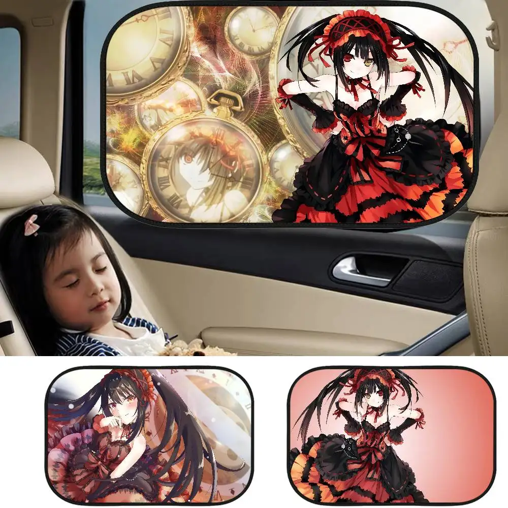 

K-Kurumi Tokisaki мультфильм универсальные солнцезащитные козырьки на боковые окна защита от ультрафиолета автомобильная занавеска на окно автомобиля солнцезащитный козырек защитное окно